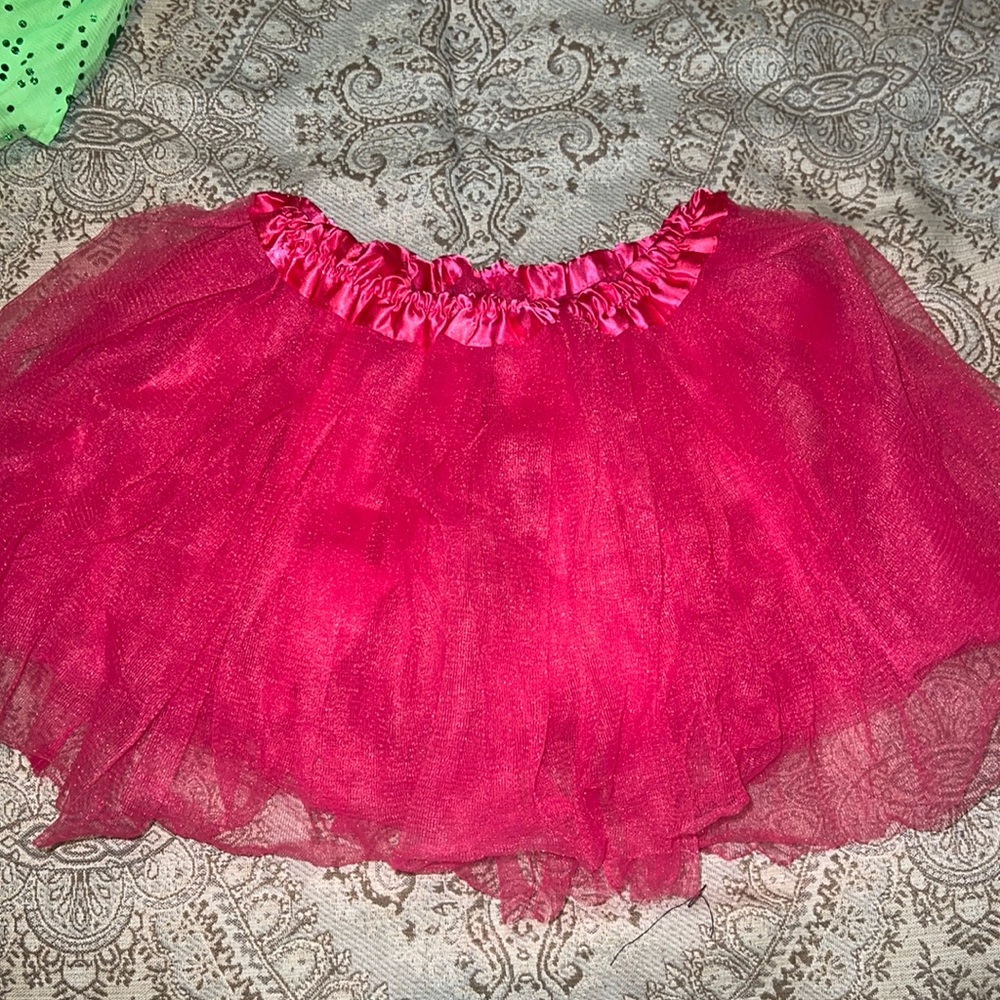 Hot pink tutu kids size large extra large for breast cancer awareness